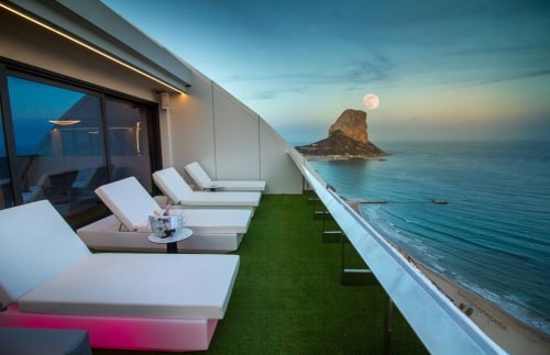 Impresionantes vistas desde el Sky Bar del hotel Suitopia Calpe