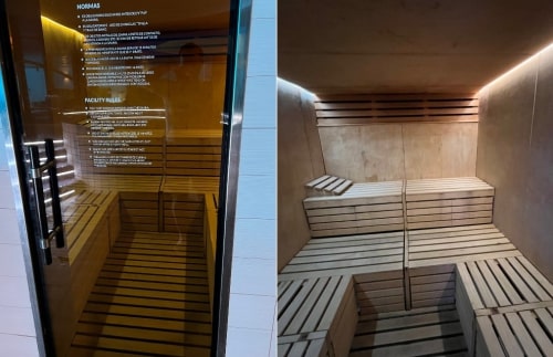 La sauna finlandesa del Spa Diamante Beach Calpe
