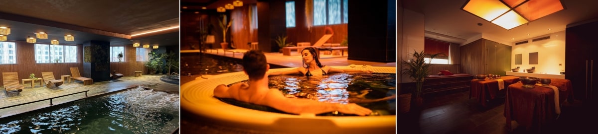 Pareja disfrutando en el jacuzzi de Cobre29 Massage Spa Valencia